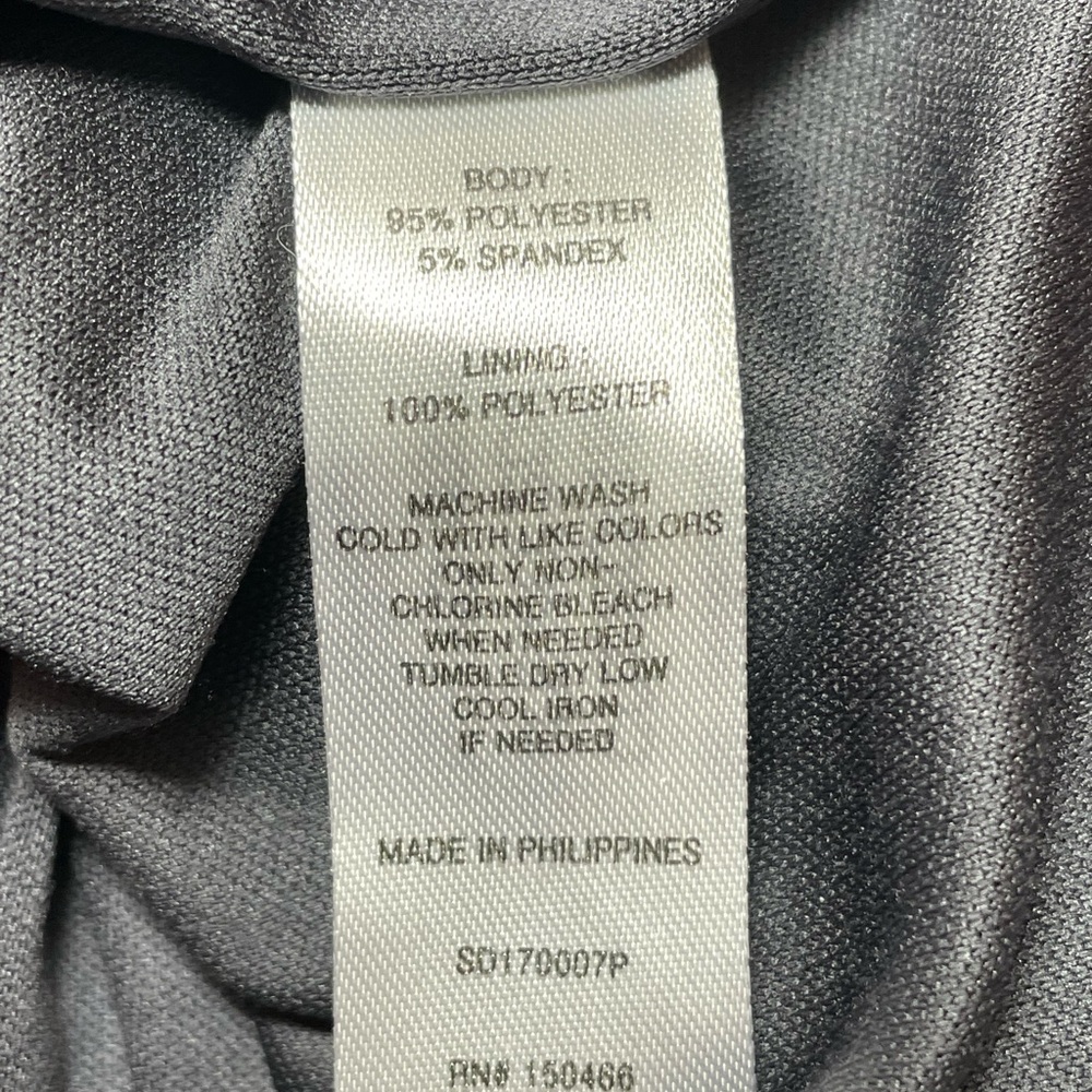 Magnolia Grace Elegant Dark Grey and Orangish Red Patterned Midi Dress - Picture 9 of 9